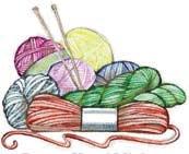 from 12:30 until 2:30 p.m. We share patterns and helpful hints to improve our knitting.