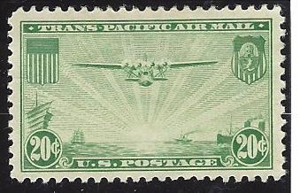 The 25 airmail stamp satisfied the rate for mail sent on one leg of the Trans-Pacific flight, thus San Francisco to Hawaii (25 ); Hawaii to Guam (25 ); and Guam to Manila, Philippines (25 ) or three