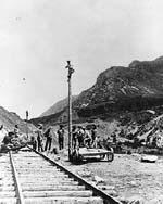 In 1868 Brigham Young contracted with Union Pacific to build part of the transcontinental railroad through Echo and Weber canyons. Mormons earned more than two million dollars working on this project.