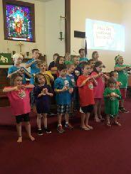 More from Vacation Bible School 2017 Maker Fun Factory Leaders and Children Singing for Our Families Yay