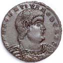 353, Magnentius committed suicide, and Decentius, learning of the defeat, hung himself eight days later. VETRANIO Augustus A.D. 350 After Magnentius seized power, the sister of Constantius asked the legions of Pannonia to name the elderly soldier Vetranio emperor.