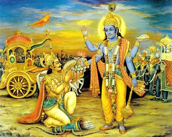 Lord Krishna in Bhagavad Gita KARMANYE VAADHIKARASTHE MAAPHALESHU