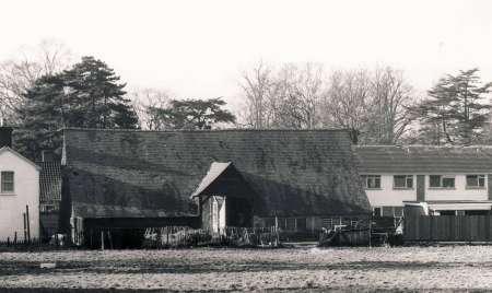 The wooden barn Church Street, Ewell Photographed by LR James in 1966.