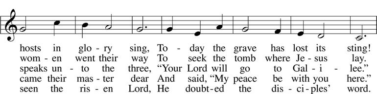 Hymn: O Sons and Daughters of the King LSB 470 6 My piercèd side, O Thomas, see, And look upon My hands, My feet; Not faithless but believing be. Alleluia, Alleluia, Alleluia!