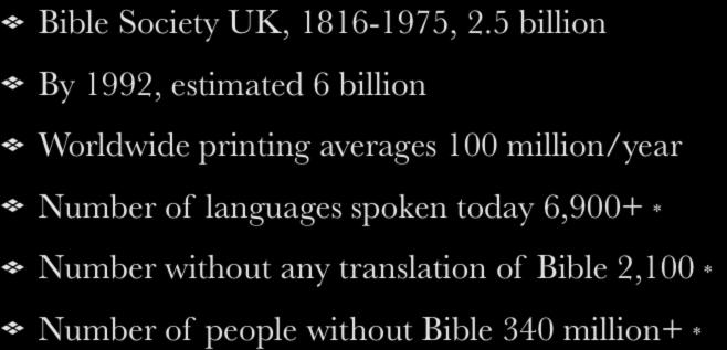 Bible Distribution Bible Society UK, 1816-1975, 2.