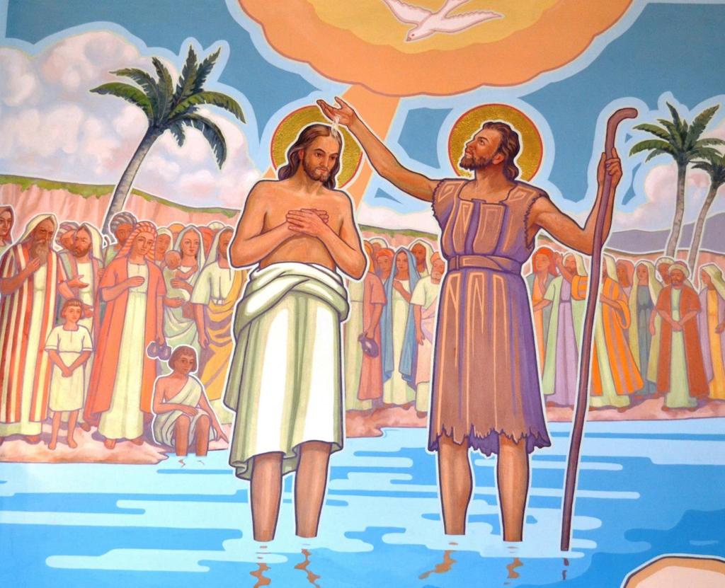 BAPTISM OF JESUS And when Jesus was baptized, He went up immediately from the water, and behold, the heavens were opened and John saw the Spirit of God descend like a dove, and alighting on Him; and