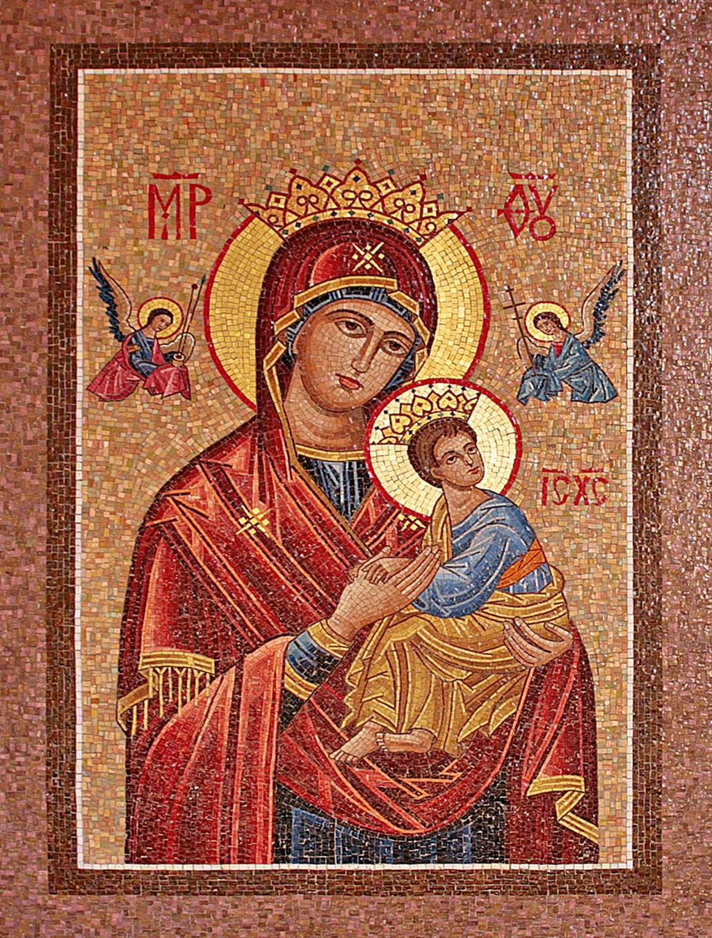 THE VIRGIN OF THE PASSION This icon is known as The Virgin of the Passion, or Our Lady of Perpetual Help.