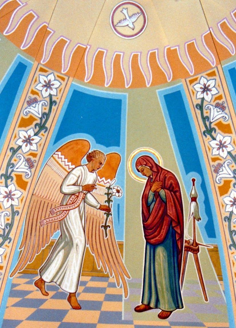 THE ANNUNCIATION The angel Gabriel came to Mary and said, Rejoice, full of grace, the Lord is with you... Do not be afraid Mary, for you have found favour with God.