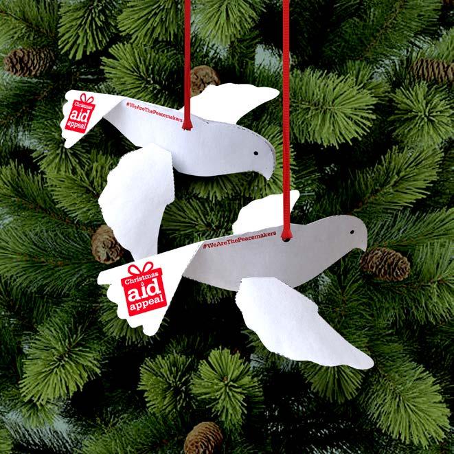 Creative prayer ideas A tree of peace You will need: a Christmas tree dove of peace decoration. Place the Christian Aid dove decorations at points around the church.