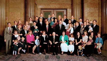 President Hunter with his sons, grandchildren, and their families on October 2, 1994, the day after he was sustained as President of the Church they define the family as the Lord has revealed it to