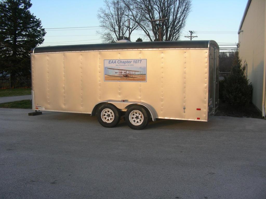 Mark Dusenberry s Wright Flyer accessory trailer was recently decorated with a new vinyl sign on both sides depicting the