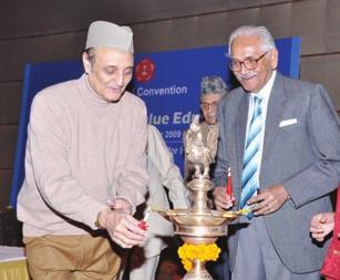 Dr. Karan Singh, Member of Parliament (Rajya Sabha), inaugurated a National Convention on Promotion of Value Education, in which 400 delegates took part. convention on both days.
