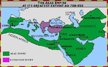 The Arab Empire Stretched from Spain to India Extended to areas in Europe, Asia, and Africa Encompassed all or part of the following civilizations:
