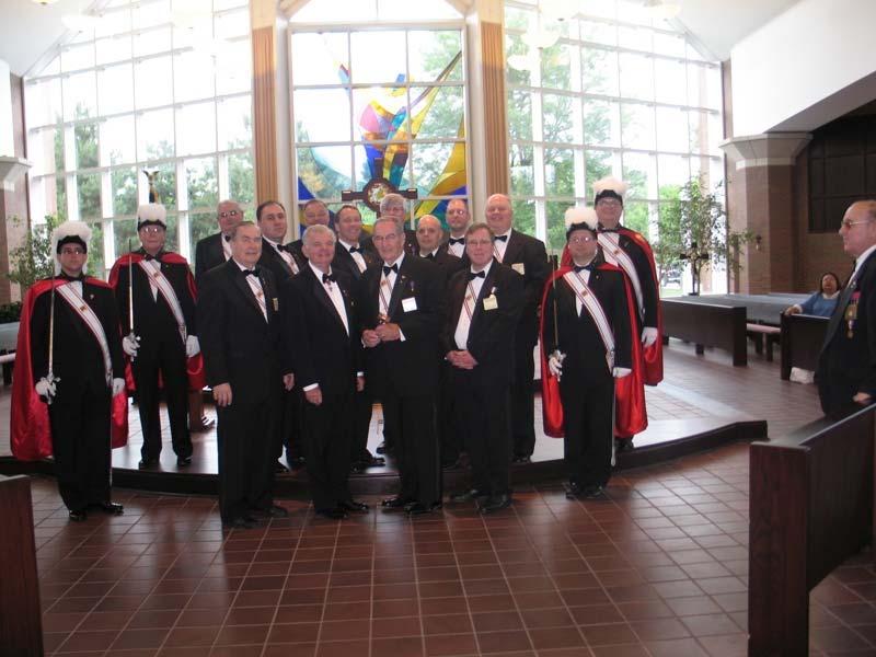 ELECTED BLANCHETTE ASSEMBLY OFFICERS AND MASTER RAY BILISKOV ON JUNE 2 ND AT THE EVENING MASS OF ST. RAPHAEL S PARISH Sir Knights Bishop Romeo Blanchette Assembly is up and running.