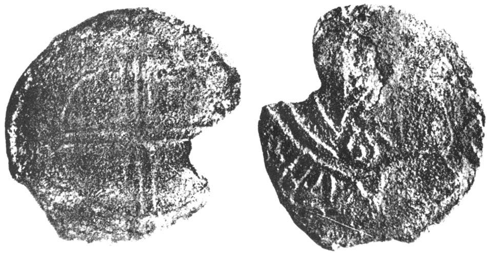 THE NORSE DISCOVERY OF AMERICA FIGURE 13. Photograph of a Norse coin by Olav Kyrre (Norwegian king AD 1067 AD 1093) that was found in Blue Hill Bay, Maine. Courtesy of K. Skaare and Helge Ingstad.