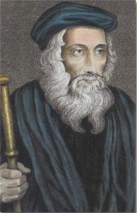 John Wycliffe was the first person to translate the whole New Testament, into common English from the Latin Vulgate Bible, whilst his associates translated the Old Testament, completing the so called
