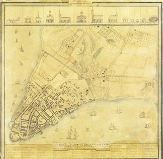 Plate 1: A Plan of the City and Environs of New York as they were in the Years 1742, 1743 and 1744.