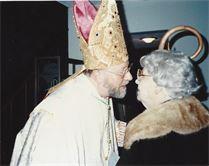 Bishop Walzer with his mother Mrs. Mabel T. Walzer following his consecration. On May 1, A.D. 1991, Bishop Walzer was elevated to the dignity of Archbishop of the Archdiocese of St.