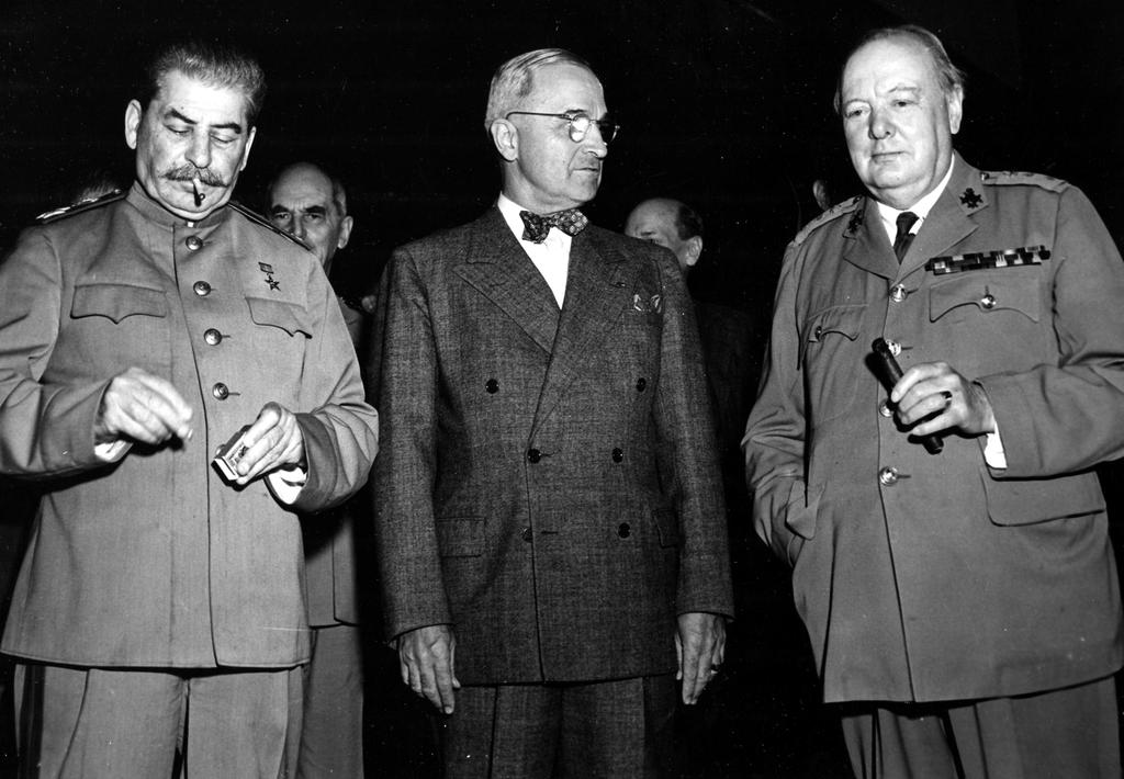 Winston Churchill s involvement in the decision to use the bombs Stalin, Truman and Churchill at the Potsdam Conference, July 1945. Credit: Harry Kidd / https://creativecommons.