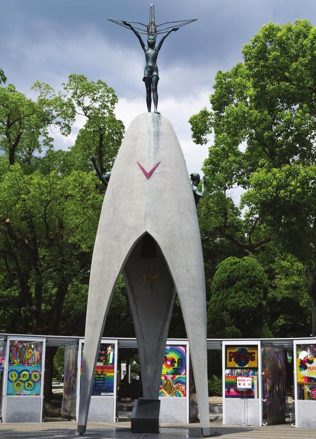 Children s Peace Monument and paper cranes Photo of Children s