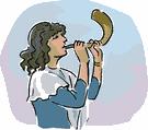 The prophetess gets ready to sound the shofar to declare God is with us and we have the victory. Joel 2:1-3 1 BLOW THE trumpet in Zion; sound an alarm on My holy Mount [Zion].