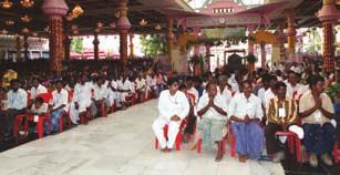 JOYOUS ASHADI EKADASI CELEBRATIONS L IKE PREVIOUS YEARS, ASHADI Ekadasi was celebrated at Prasanthi Nilayam with great piety and gaiety.