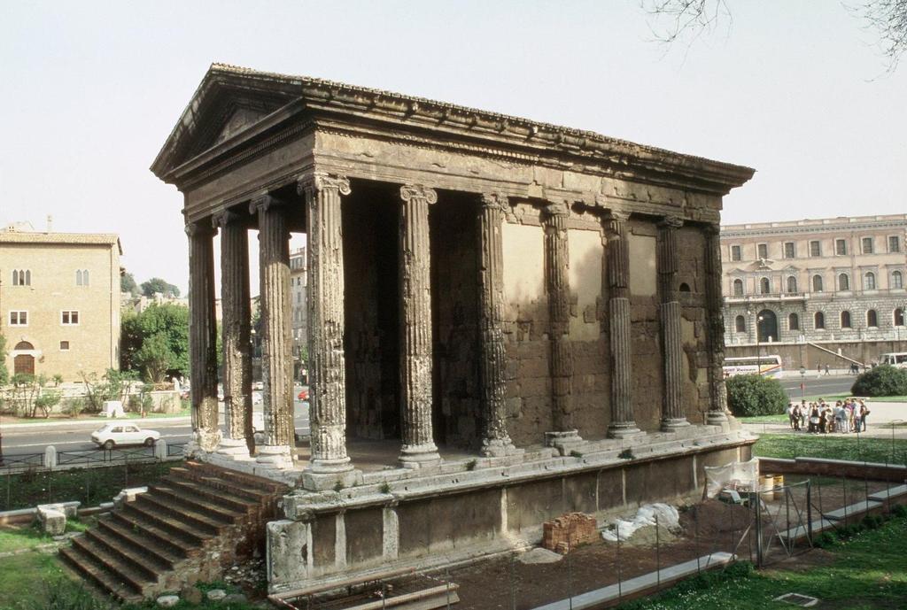 Republic Architecture Temple of Portunus, Rome, 75 BCE Mixing of Greek Columns, Entablature,