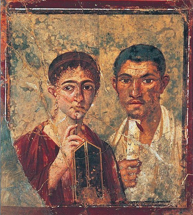 Private Portraits Portrait of a husband and wife, wall paining from House VII Pompeii, Italy 70 CE Portrait scenes of the homeowners were commissioned by patrons.