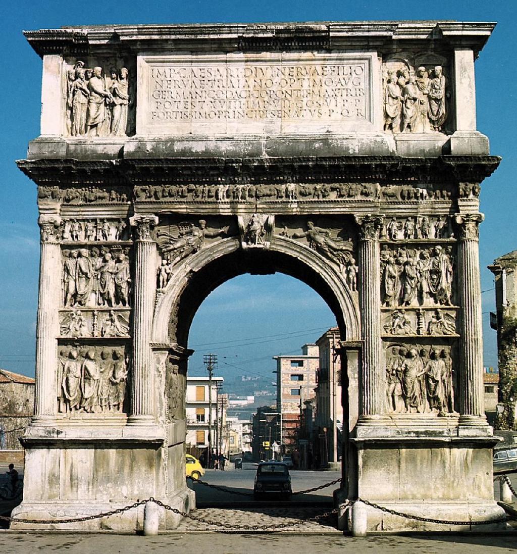 High Empire Forum of Trajan Arch of Trajan, this was the front gate of the Forum of Trajan Complex, Honoring