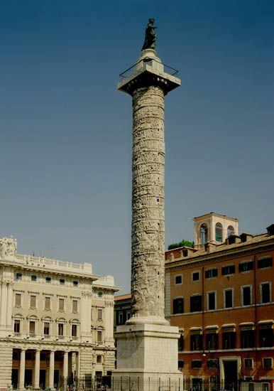 High Empire Column of Trajan 128 feet tall Originally a nude of trajan was placed on top, the statue of St. Peter was placed in the 16th century.