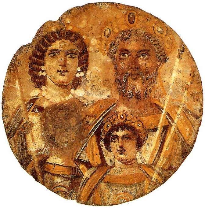 Late Empire Painted portrait of Septimius Severus and his family, Egypt 200 CE The Severans, a family that rose to power after commodus death, African born general became master of the roman world.