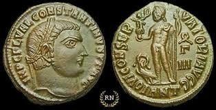 Late Empire Coins with portraits of Constantine 315 CE In this portrait he is rejecting the appearance of tetrarchic 4 king portraits of elder