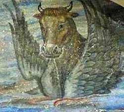 182 Winged Bull Symbol of the Evangelist Luke, (detail) from 172 This is the symbol of St.