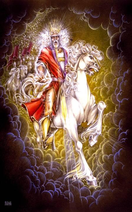 And I saw heaven opened; and behold, a white horse, and He who sat upon it is called Faithful and True; and in righteousness He judges and wages war And the armies which are in heaven, clothed in