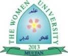 THE WOMEN UNIVERSITY, MULTAN ENTRY TEST RESULT FOR BS-BOTANY, 2016 Sr # Form No Roll No Name Father's Name Entry Test Marks Remarks 1 5019 BOT-16-01 AYESHA SADDIQA ASGHAR 42 Disqualified 2 5006