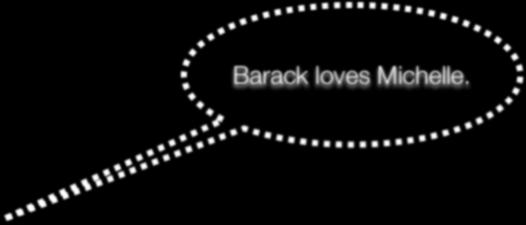 The Russellian conception belief Barack loves Michelle.