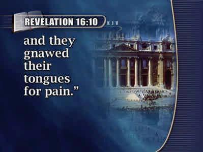 kingdom was full of darkness; 95 and they gnawed their tongues for pain, 96 And blasphemed the