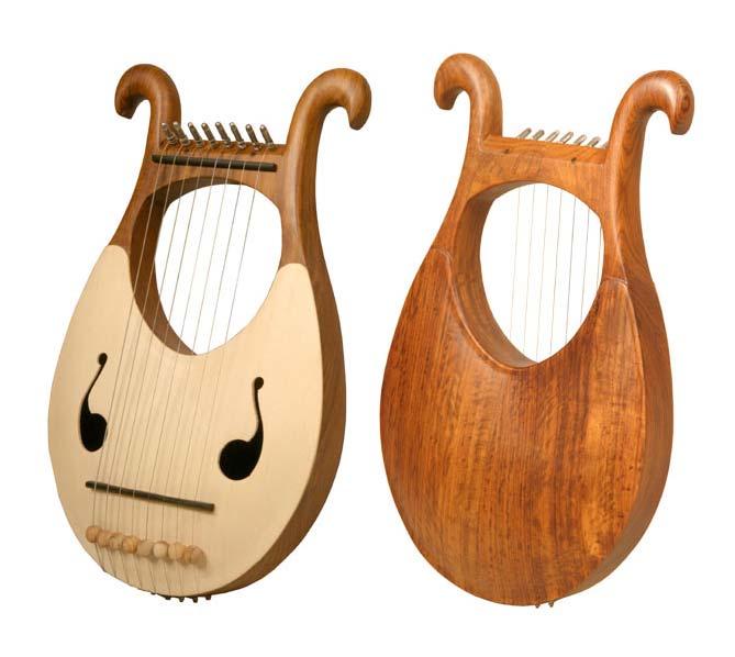 Various Musical Instruments Trumpet Harp