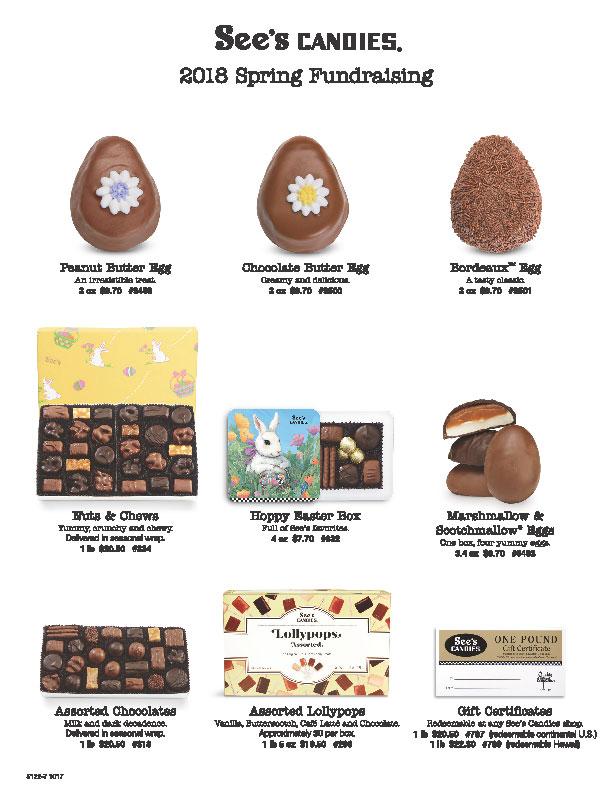 WE RE FUNDRAISING WITH SEE S CANDIES Famous for American-made deliciousness with no added preservatives. We are raising funds for Divine Infant 8th Graders.