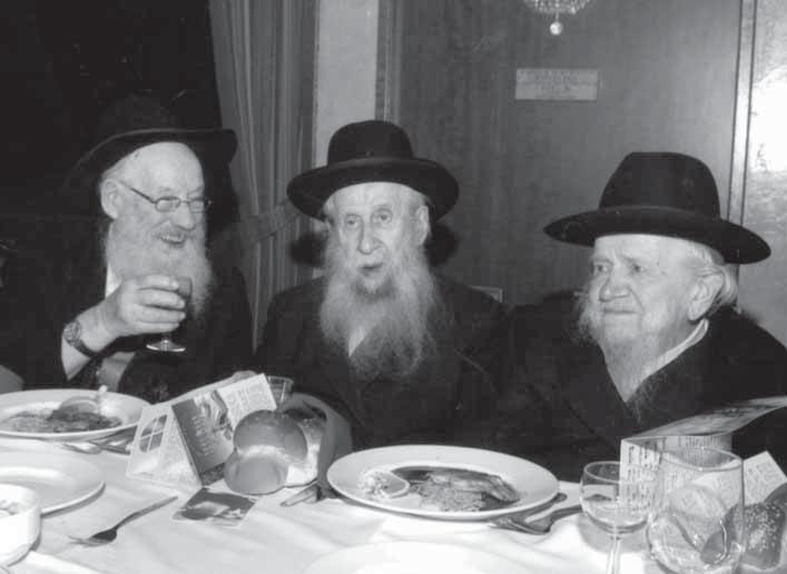 PROFILE Rabbi Greenglass (right) with his friends from Poland and Montreal Rabbi Hendel and Rabbi Gerlitzky and was appointed director of Kehot, Machne Israel, Merkos L Inyonei Chinuch and Kollel