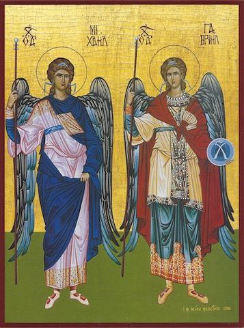 other bodiless powers, the angels and archangels. The holy Angels surround the throne of God, doing his will in perfect obedience to Him.