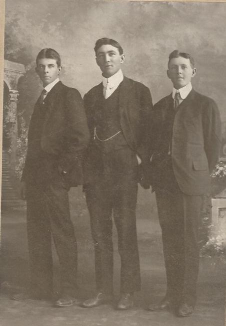 Dick (center) enjoyed singing in trios and quartettes. He and Vilate often acted in M.I.A. plays.