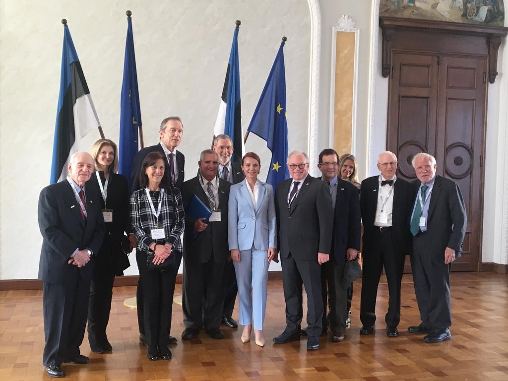 NCESJ delegation with Chairwoman of the Estonia-U.S. and Estonia-Israel Parliamentary Groups Keit Pentus-Rosimannus following a meeting with her at the Estonian Parliament The Estonian Jewish