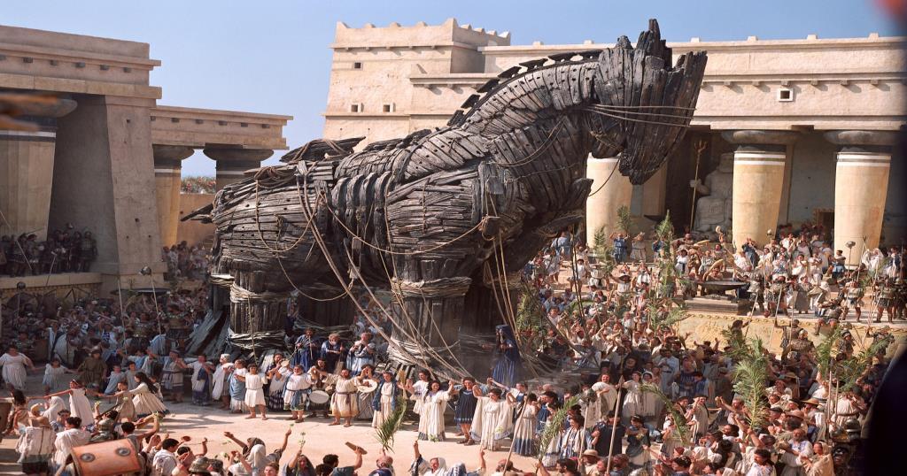 "Trojan horse" Metaphorically a "Trojan Horse" has come to mean any trick or