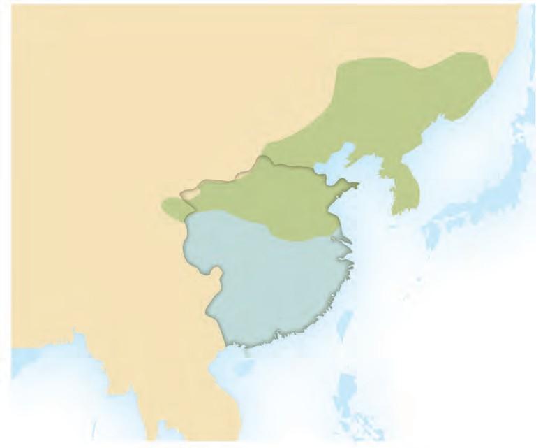 C H A P T E R 15 The Resurgence of Empire in East Asia 383 Song dynasty Southern Song dynasty Jin empire Grand Canal 0 500 1000 mi Map 15.2 The Song 0 1000 2000 km dynasty, 960 1279 C.E. After the establishment of the Jin empire, the Song dynasty moved its capital from Kaifeng to Hangzhou.
