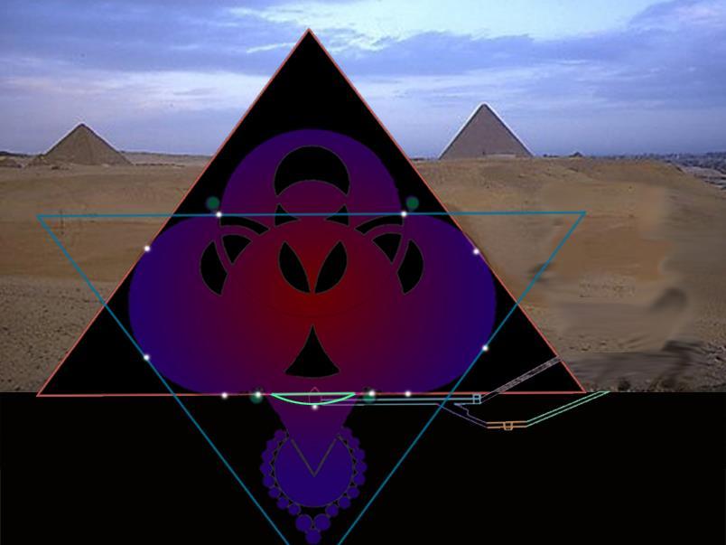 Here is the starglyph as it configures one way to Khafra s Pyramid the pyramid of Horus.
