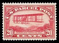 15. On what type of US stamp was an airplane first depicted?
