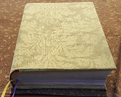 Lectionary: make sure lectionary (above, gold cloth cover: on second ambo shelf) is set to correct reading.