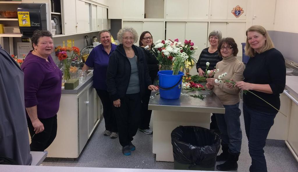 A quick session on flower arranging by Caroline Pasieczka following the un-decorating of our church on January 21st.