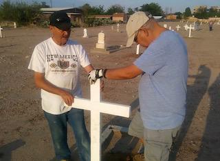 Installation of Crosses in the San Jose Cemetery Saturday, July 28 th.